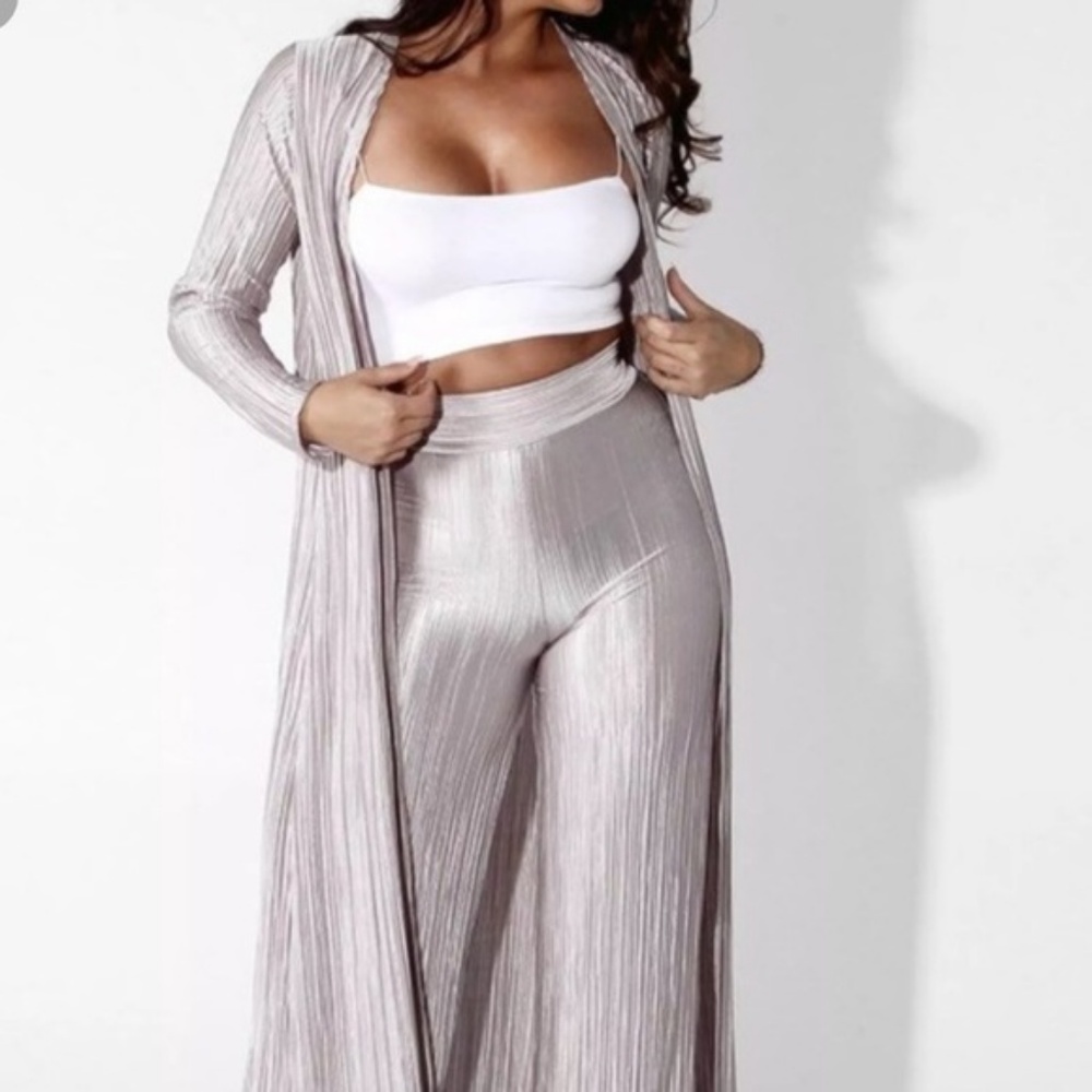 Jluxlabel Silver Highwaisted Pants